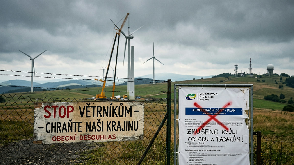 Výstavba větrníků v Česku drhne, stát zruší desítky plánovaných zón