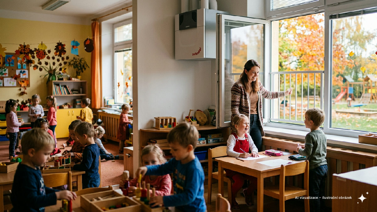 V Lukách nad Jihlavou chrání děti před nemocemi systémem řízeného větrání Zehnder