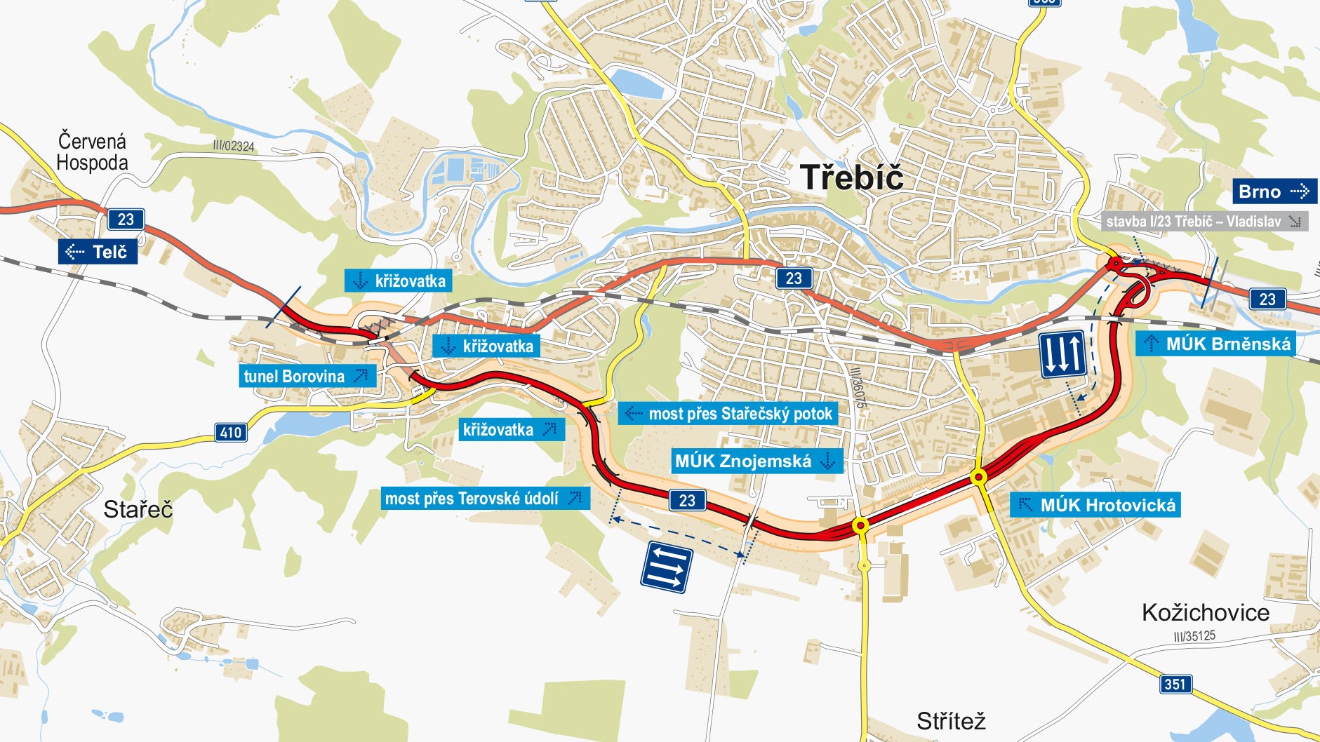 Třebíč se dočká obchvatu za miliardy: EIA prošla, stát začíná vykupovat pozemky