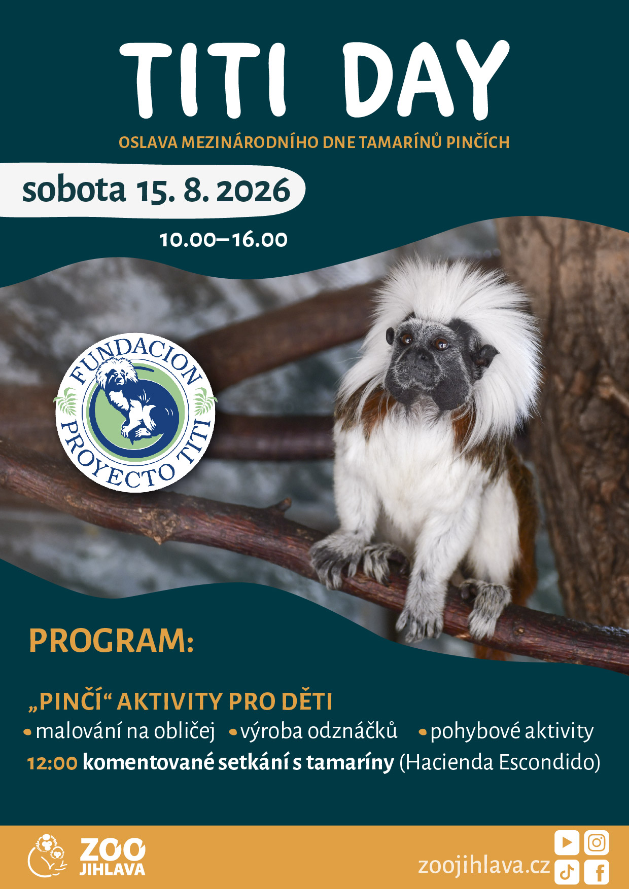 Zoo Jihlava chystá závěr prázdnin: Láká na den tamarínů i večerní Cestu do pravěku