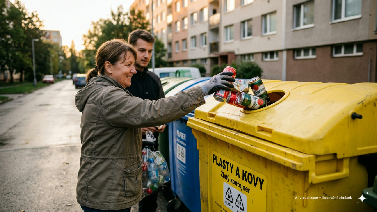 Do žlutých kontejnerů na plasty nově patří i hliníkové plechovky a drobné kovy