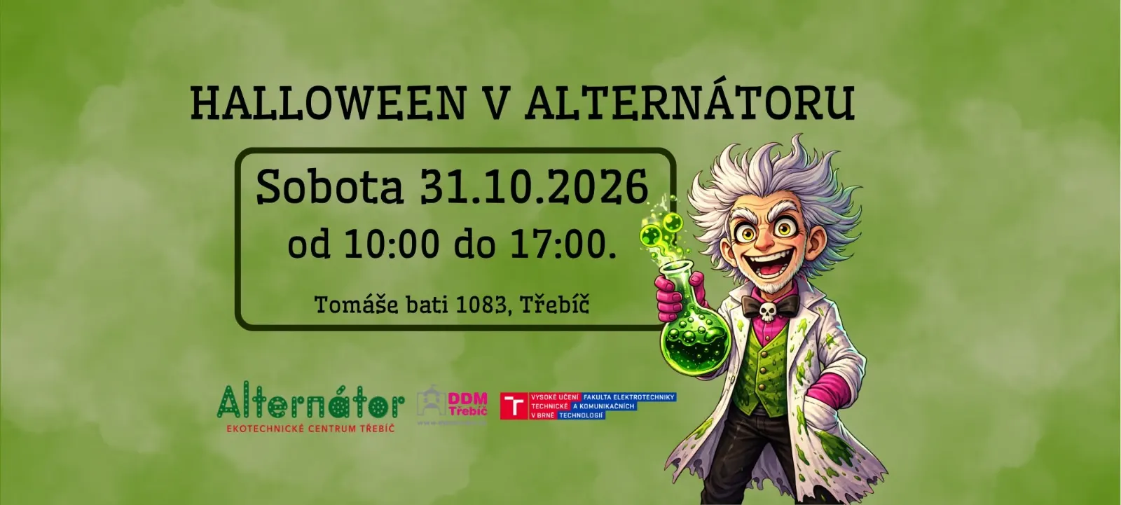Vědecký Halloween v Třebíči: Alternátor oživí Frenkýho a ukáže elektrovynálezy