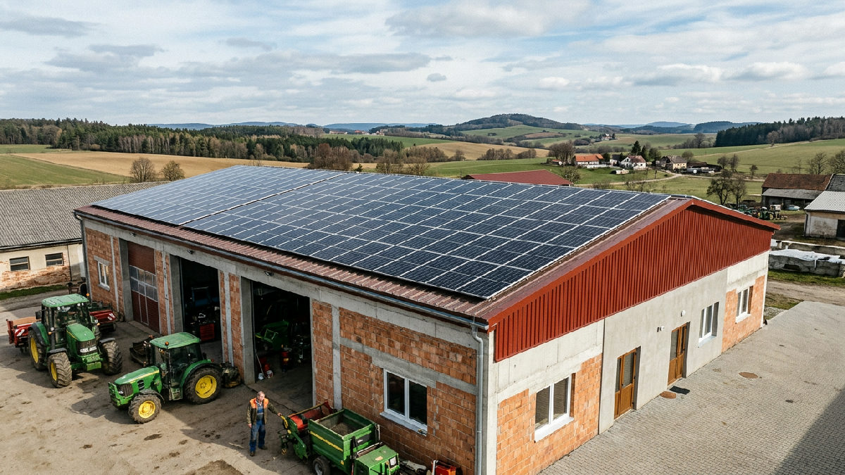 Kraj Vysočina rozšiřuje OZE: Školní statek Humpolec má novou fotovoltaiku