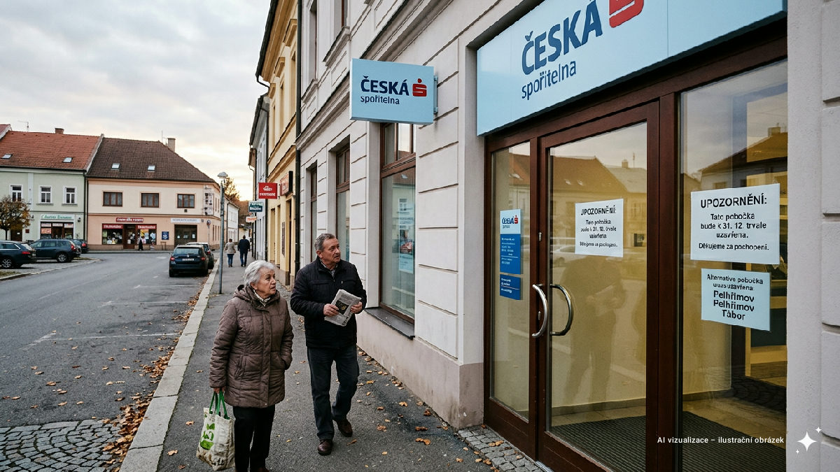Česká spořitelna v Pacově končí: Pobočku s nízkou návštěvností zavře v listopadu